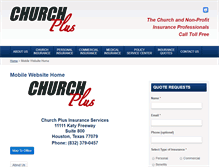 Tablet Screenshot of churchplusinsurance.com
